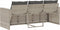 vidaXL - Tuinbank - 3-zits - met - kussens - poly - rattan - lichtgrijs