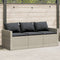 vidaXL - Tuinbank - 3-zits - met - kussens - poly - rattan - lichtgrijs