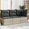 vidaXL - Tuinbank - 3-zits - met - kussens - poly - rattan - lichtgrijs
