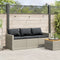 vidaXL - Tuinbank - 3-zits - met - kussens - poly - rattan - lichtgrijs