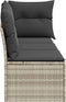 vidaXL - Tuinbank - 3-zits - met - kussens - poly - rattan - lichtgrijs