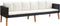 vidaXL - Tuinbank - 3-zits - met - kussens - poly - rattan - zwart