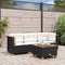 vidaXL - Tuinbank - 3-zits - met - kussens - poly - rattan - zwart