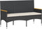 vidaXL - Tuinbank - 3-zits - met - kussens - poly - rattan - zwart