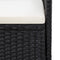 vidaXL - Tuinbank - 3-zits - met - kussens - poly - rattan - zwart
