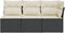 vidaXL - Tuinbank - 3-zits - met - kussens - poly - rattan - zwart