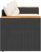 vidaXL - Tuinbank - 3-zits - met - kussens - poly - rattan - zwart