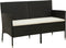 vidaXL - Tuinbank - 3-zits - met - kussens - poly - rattan - zwart