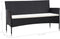 vidaXL - Tuinbank - 3-zits - met - kussens - poly - rattan - zwart
