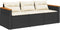 vidaXL - Tuinbank - 3-zits - met - kussens - poly - rattan - zwart