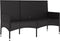 vidaXL - Tuinbank - 3-zits - met - kussens - poly - rattan - zwart