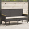 vidaXL - Tuinbank - 3-zits - met - kussens - poly - rattan - zwart