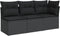 vidaXL - Tuinbank - 3-zits - met - kussens - poly - rattan - zwart