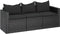 vidaXL - Tuinbank - 3-zits - met - kussens - poly - rattan - zwart