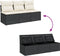 vidaXL - Tuinbank - 3-zits - met - kussens - poly - rattan - zwart