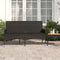 vidaXL - Tuinbank - 3-zits - met - kussens - poly - rattan - zwart