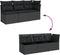vidaXL - Tuinbank - 3-zits - met - kussens - poly - rattan - zwart
