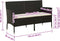vidaXL - Tuinbank - 3-zits - met - kussens - poly - rattan - zwart