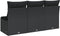 vidaXL - Tuinbank - 3-zits - met - kussens - poly - rattan - zwart