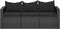 vidaXL - Tuinbank - 3-zits - met - kussens - poly - rattan - zwart
