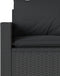 vidaXL - Tuinbank - 3-zits - met - kussens - poly - rattan - zwart
