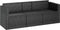 vidaXL - Tuinbank - 3-zits - met - kussens - poly - rattan - zwart
