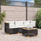vidaXL - Tuinbank - 3-zits - met - kussens - poly - rattan - zwart