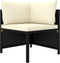 vidaXL - Tuinbank - 3-zits - met - kussens - poly - rattan - zwart
