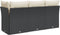 vidaXL - Tuinbank - 3-zits - met - kussens - poly - rattan - zwart