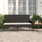 vidaXL - Tuinbank - 3-zits - met - kussens - poly - rattan - zwart
