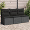 vidaXL - Tuinbank - 3-zits - met - kussens - poly - rattan - zwart