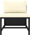 vidaXL - Tuinbank - 3-zits - met - kussens - poly - rattan - zwart