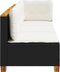 vidaXL - Tuinbank - 3-zits - met - kussens - poly - rattan - zwart