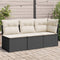 vidaXL - Tuinbank - 3-zits - met - kussens - poly - rattan - zwart