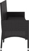 vidaXL - Tuinbank - 3-zits - met - kussens - poly - rattan - zwart