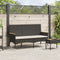 vidaXL - Tuinbank - 3-zits - met - kussens - poly - rattan - zwart