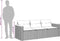 vidaXL - Tuinbank - 3-zits - met - kussens - poly - rattan - zwart