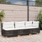 vidaXL - Tuinbank - 3-zits - met - kussens - poly - rattan - zwart