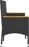vidaXL - Tuinbank - 3-zits - met - kussens - poly - rattan - zwart