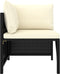 vidaXL - Tuinbank - 3-zits - met - kussens - poly - rattan - zwart