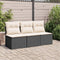 vidaXL - Tuinbank - 3-zits - met - kussens - poly - rattan - zwart