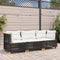 vidaXL - Tuinbank - 3-zits - met - kussens - poly - rattan - zwart