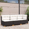vidaXL - Tuinbank - 3-zits - met - kussens - poly - rattan - zwart