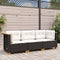 vidaXL - Tuinbank - 3-zits - met - kussens - poly - rattan - zwart
