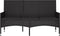 vidaXL - Tuinbank - 3-zits - met - kussens - poly - rattan - zwart