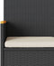 vidaXL - Tuinbank - 3-zits - met - kussens - poly - rattan - zwart