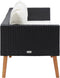 vidaXL - Tuinbank - 3-zits - met - kussens - poly - rattan - zwart