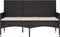 vidaXL - Tuinbank - 3-zits - met - kussens - poly - rattan - zwart