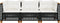 vidaXL - Tuinbank - 3-zits - met - kussens - poly - rattan - zwart