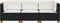 vidaXL - Tuinbank - 3-zits - met - kussens - poly - rattan - zwart